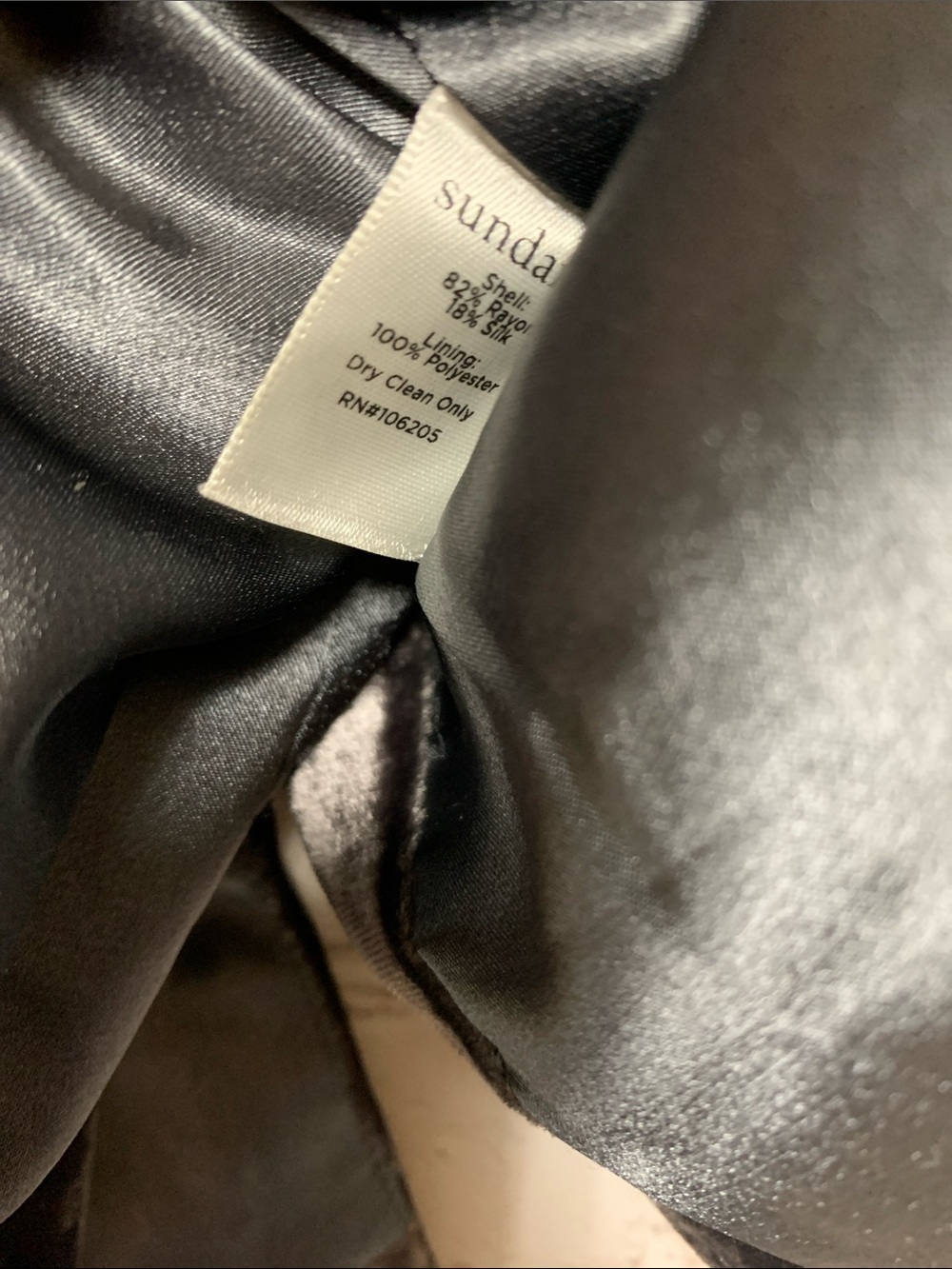 Sundance Gray Iridescent Velvet Blazer Size 4 36” - Picture 5 of 6
